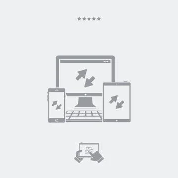 Multi devices synchronization icon Stock Illustration
