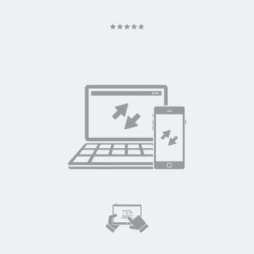 Multi devices synchronization icon Stock Illustration