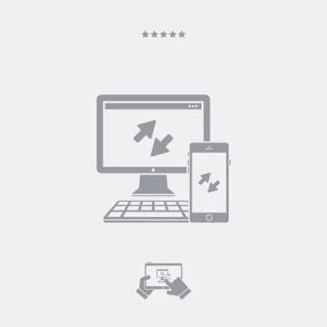 Multi devices synchronization icon Stock Illustration