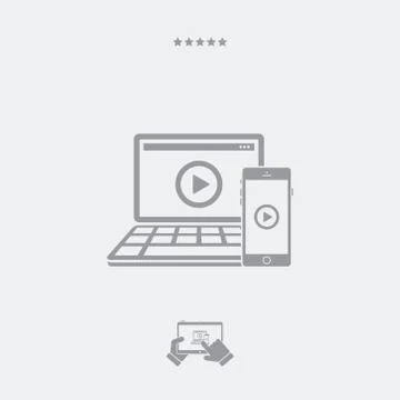 Multi devices video streaming Stock Illustration
