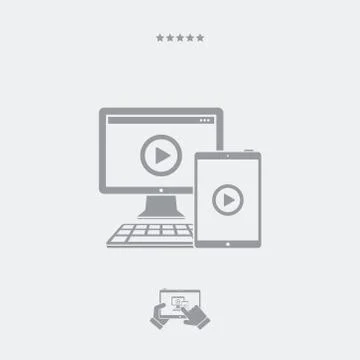 Multi devices video streaming Stockillustratie