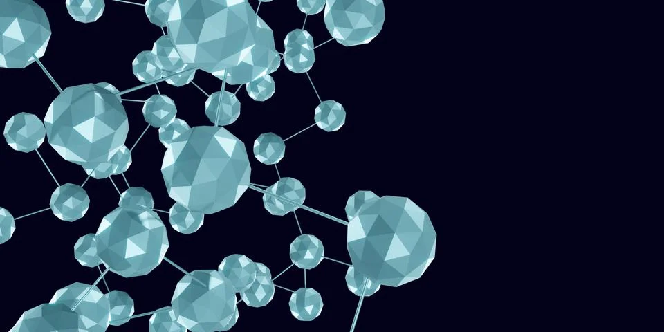 Multi-dimensional cube connection Abstract technology background Geometric ob Stock Illustration