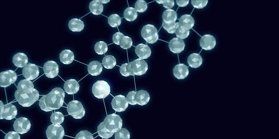 Multi-dimensional cube connection Abstract technology background Geometric ob Stock Illustration