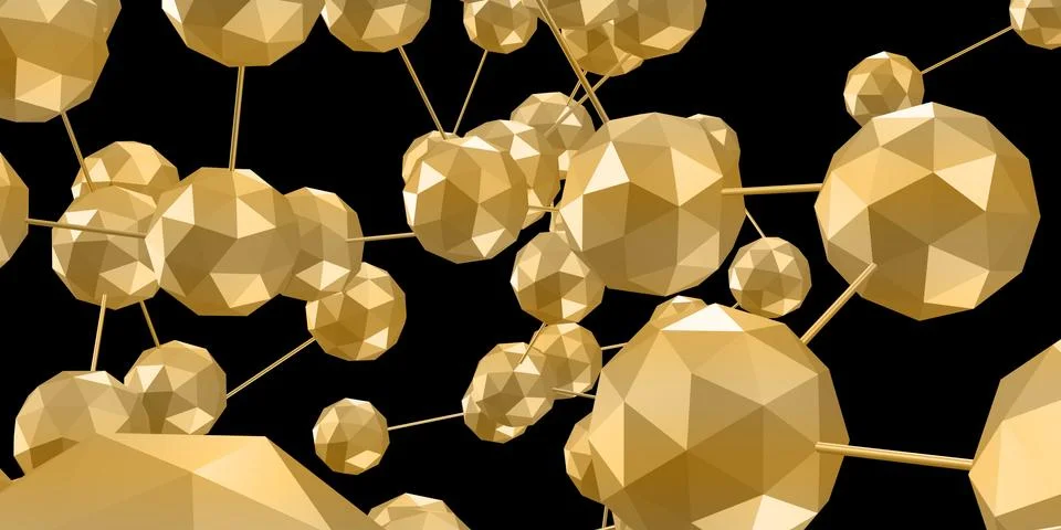 Multi-dimensional cube connection Abstract technology background Geometric ob Stock Illustration