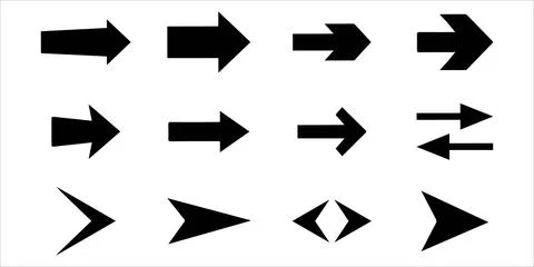 Multi Directional Arrow Set Stock-Illustration