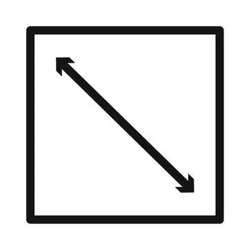 Multi-Directional Expand Arrows Icon for User Interface Optimization Stock Illustration