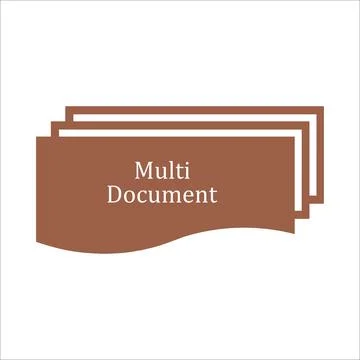 Multi Document symbols in flowchat Stock Illustration