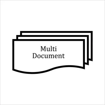 Multi Document symbols in flowchat Stock Illustration