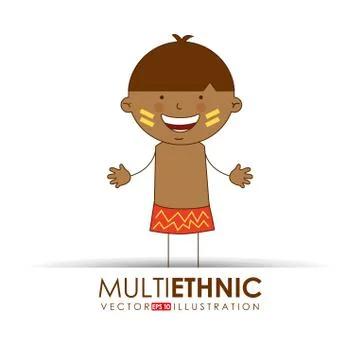 Multi ethnic design, vector illustration eps10 graphic Stock Illustration