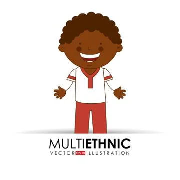 Multi ethnic design, vector illustration eps10 graphic Stock Illustration