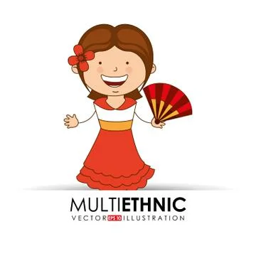 Multi ethnic design, vector illustration eps10 graphic Stock Illustration