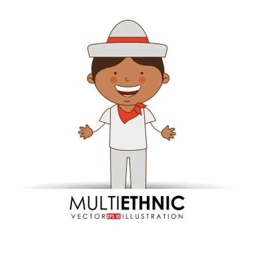 Multi ethnic design, vector illustration eps10 graphic Illustrazione stock