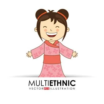 Multi ethnic design, vector illustration eps10 graphic Stock Illustration
