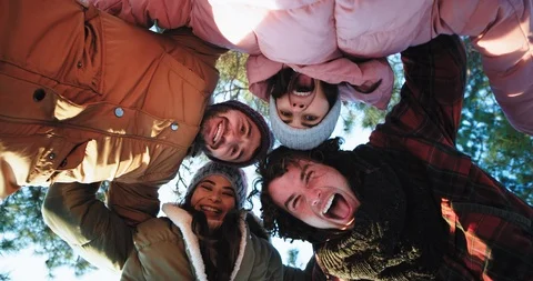 Multi ethnic gorgeous group of friends enjoying the time take the video camera Video stock 112626321