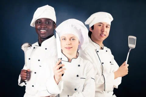 Multi-ethnic Group Of Cooks 스톡 사진