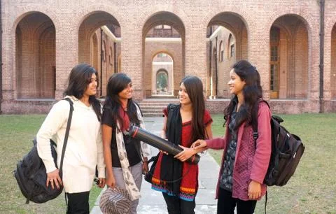 Multi-ethnic group of students Foto stock