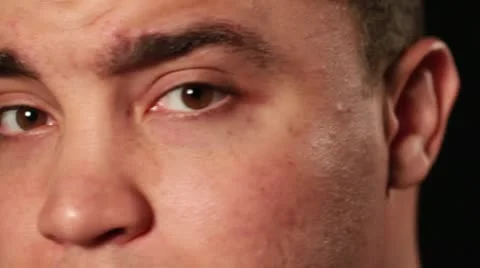 Multi-Ethnic Guy Close Smile Stock Footage 8989097