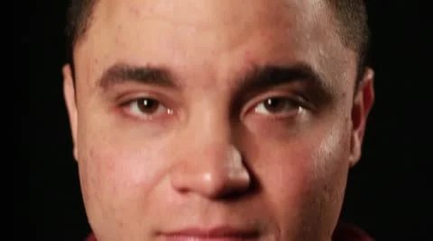 Multi-Ethnic Guy Look Up Video stock 8989068