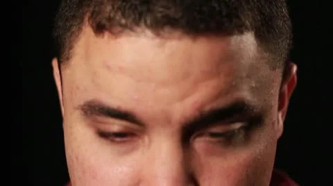 Multi-Ethnic Guy Look Up Stock Footage 8989078