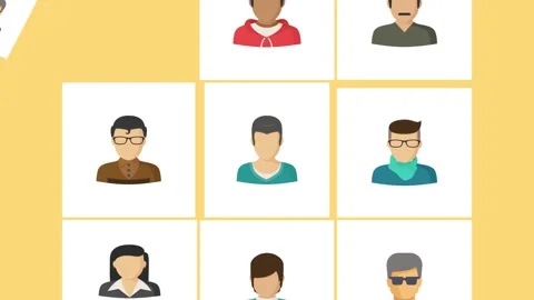 Multi Ethnic People of Diverse Background with Gender and Occupation. 4K Stock Footage 245417645