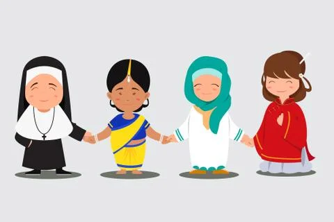 Multi ethnic people Stock Illustration