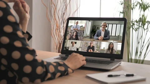 multi ethnic people video call conferenc... | Stock Video | Pond5