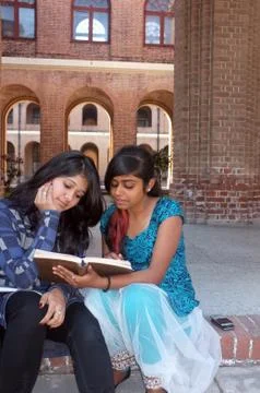 Multi-ethnic students discussing. Stock-Fotos