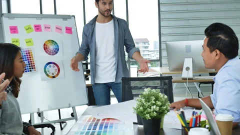 Multi Ethnics Teamwork Collaboration Team Meeting Communication concept in Busin Stock Footage 146153768