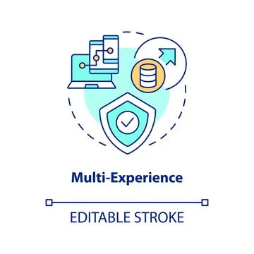 Multi experience concept icon Stock Illustration
