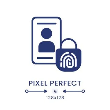 Multi-factor authentication black solid desktop icon Stock Illustration