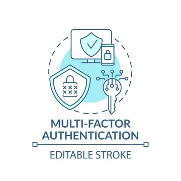 Multi-factor authentication concept icon Stock Illustration