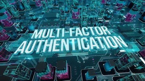 Multi-factor authentication with digital technology concept Stock Footage 103550246