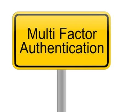 Multi Factor Authentication Sign – illustration Stock Illustration