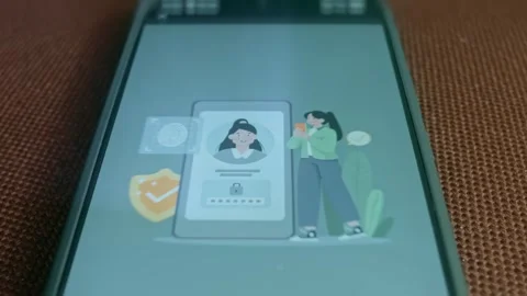 Multi Factor Authentication for smartphone, presentation Stock Footage 309688070
