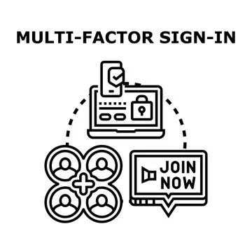 Multi factor sign in authentication for secure user access Stock Illustration