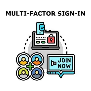Multi factor sign in authentication for secure user access Stock Illustration