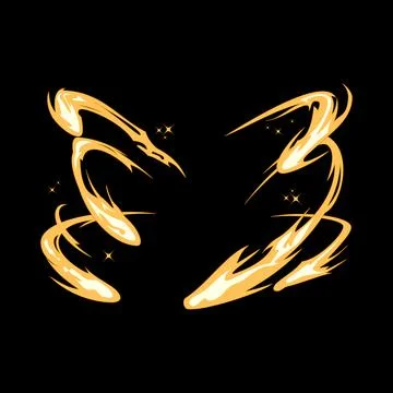 Multi flame fire attack cartoon Stock Illustration