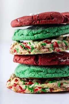 MULTI FLAVORED COOKIE TOWER Stock Photos