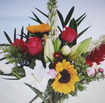 Multi Flowers on vase Stock-Fotos
