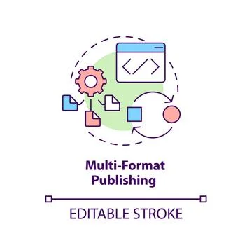 Multi-format publishing concept icon Stockillustratie