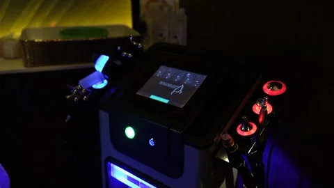 Multi-function aesthetic machine interface Video stock 325371965