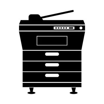 Multi-function printer or auto copier icon Stock Illustration