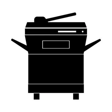 Multi-function printer or auto copier icon Stock Illustration