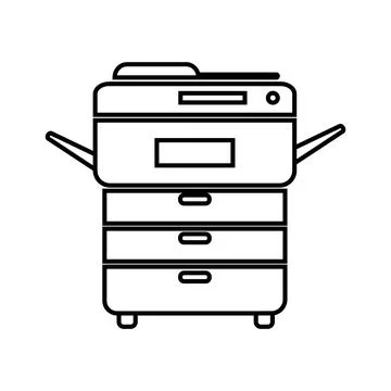 Multi-function printer or auto copier icon Stock Illustration