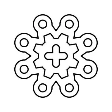 Multi functional design line icon vector illustration Stock Illustration