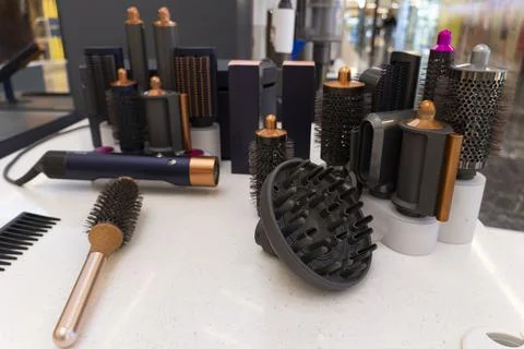 Multi-Functional Hair Styler with Interchangeable Attachments Stock Photos