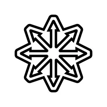 Multi functional line icon vector illustration 스톡 일러스트