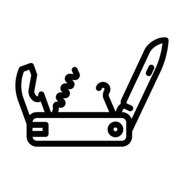 Multi functional line icon vector illustration Illustrazione stock