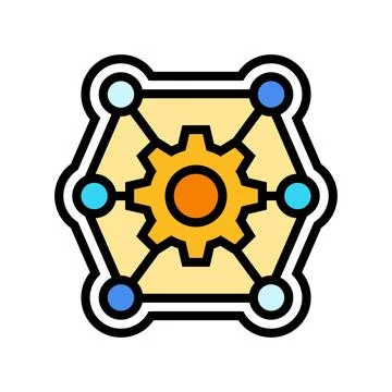 Multi functionality color icon vector illustration 스톡 일러스트