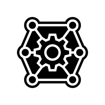 Multi functionality glyph icon vector illustration Stock Illustration